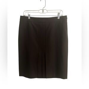 LOFT Chocolate Brown Front Pleat Skirt - Size 10